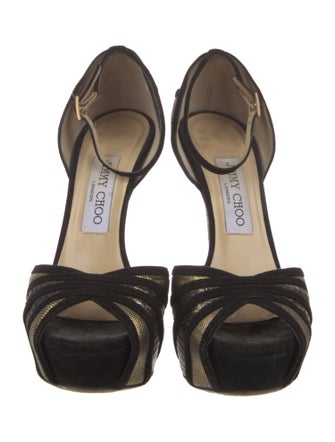 Jimmy Choo Suede Printed D'Orsay Pumps