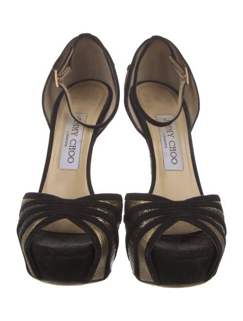 Jimmy Choo Suede Printed D'Orsay Pumps