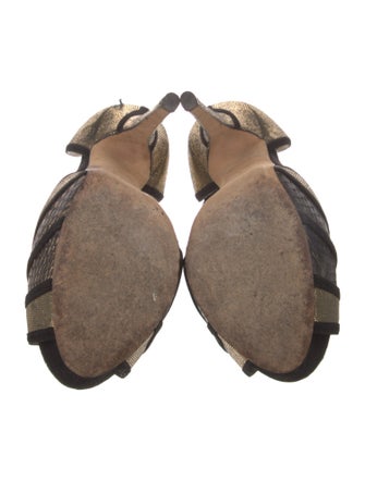 Jimmy Choo Suede Printed D'Orsay Pumps