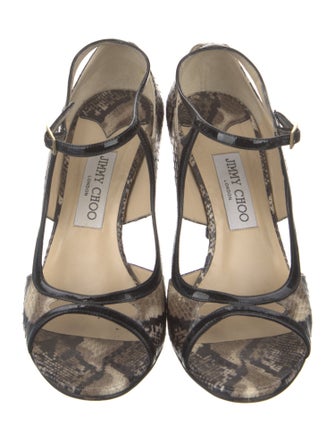 Jimmy Choo Snakeskin Animal Print Sandals
