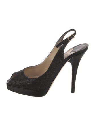 Jimmy Choo Glitter Glitter Accents Slingback Pumps