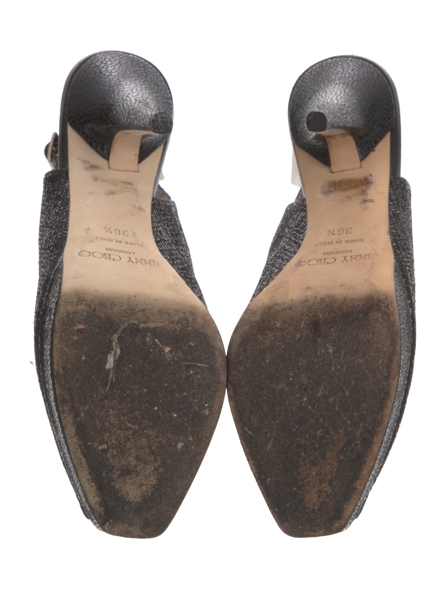 Jimmy Choo Glitter Glitter Accents Slingback Pumps