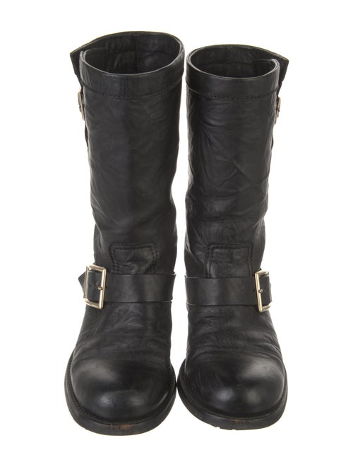 Jimmy Choo Leather Moto Boots