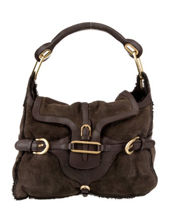 Jimmy Choo Suede Top Handle Bag