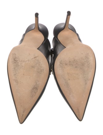 Jimmy Choo Leather Chain-Link Accents Mules