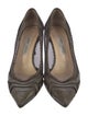 Jimmy Choo Leather Mesh Accents Pumps