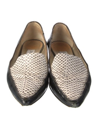 Jimmy Choo Patent Leather Animal Print Loafers