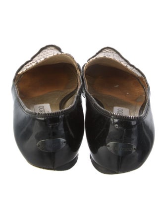 Jimmy Choo Patent Leather Animal Print Loafers