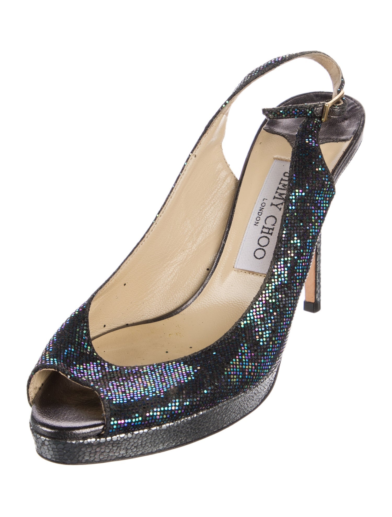 Jimmy Choo Glitter Slingback Pumps