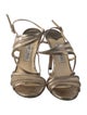 Jimmy Choo Leather Mesh Accents Slingback Sandals