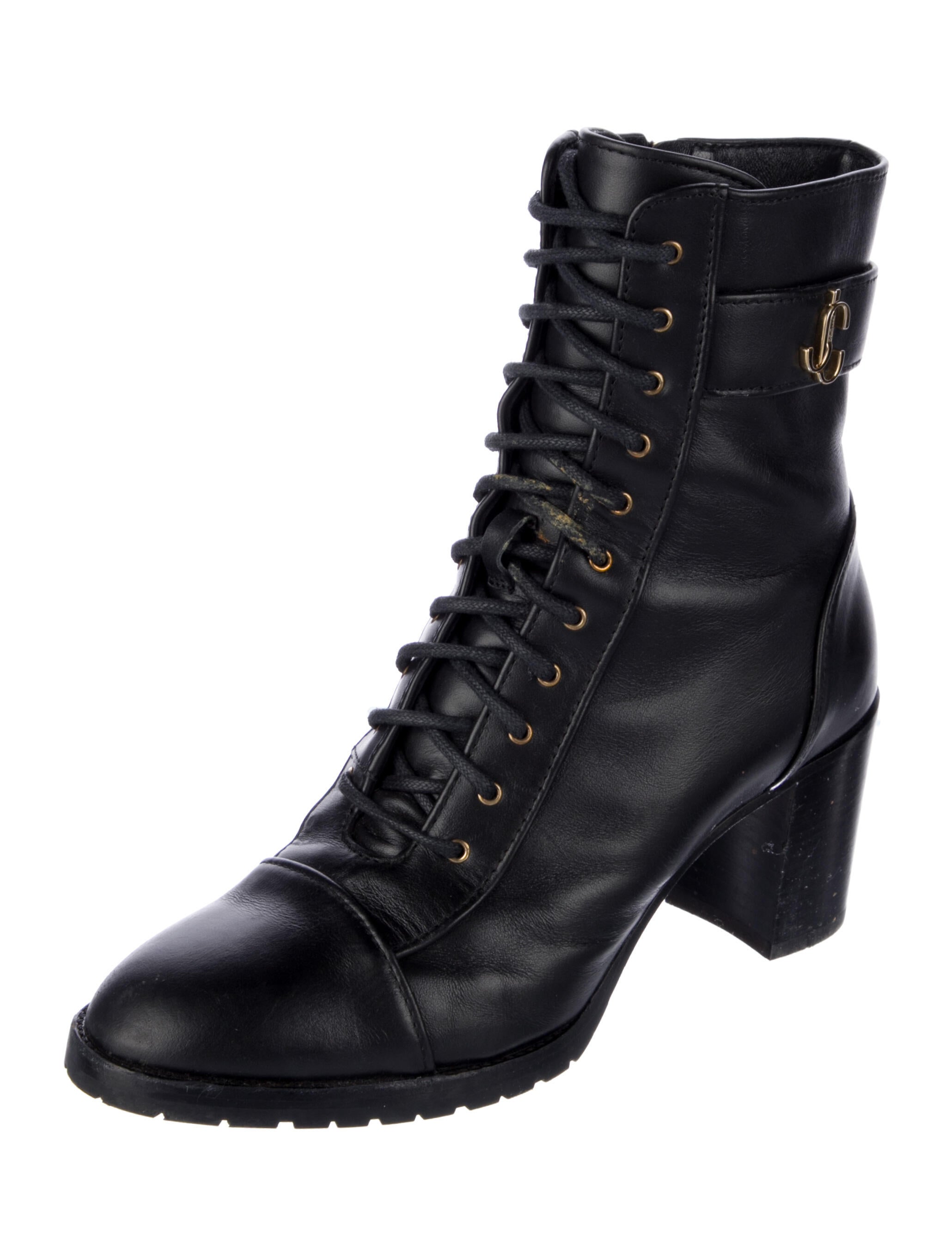 Jimmy Choo Leather Combat Boots