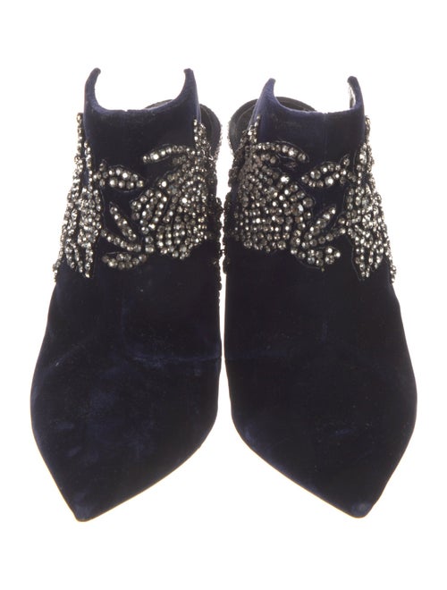 Jimmy Choo Velvet Crystal Embellishments Mules
