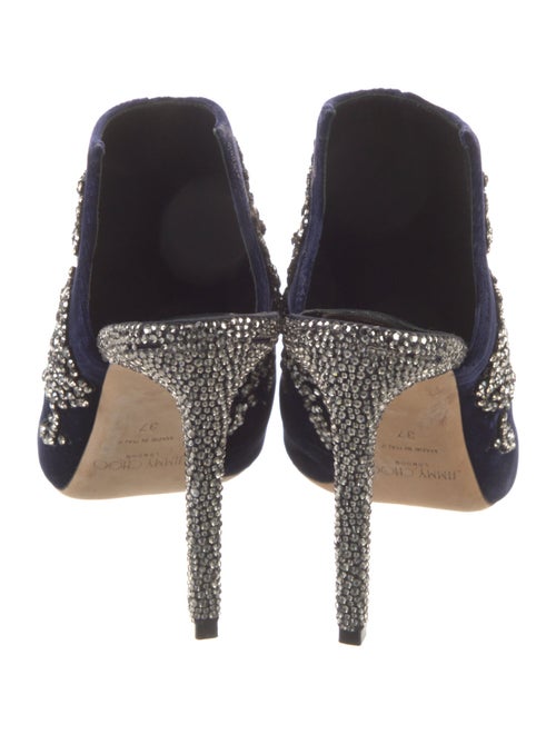 Jimmy Choo Velvet Crystal Embellishments Mules