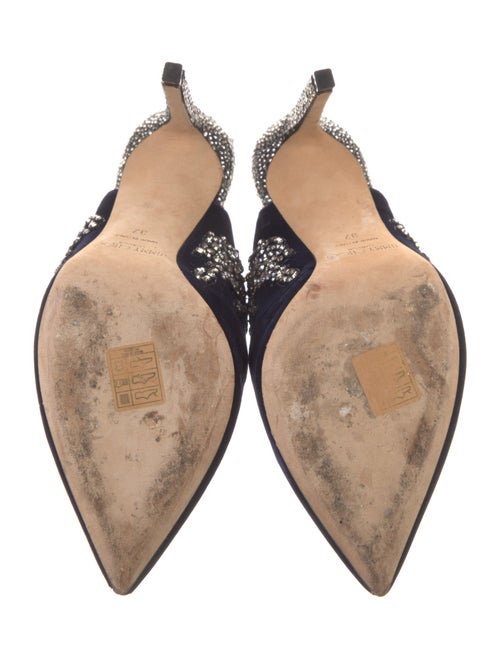 Jimmy Choo Velvet Crystal Embellishments Mules
