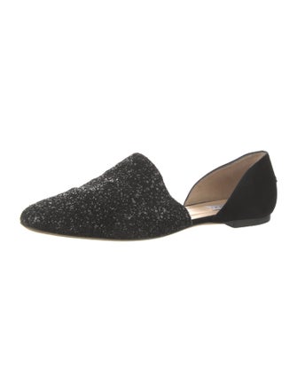 Jimmy Choo Suede Glitter Accents D'Orsay Flats