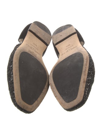 Jimmy Choo Suede Glitter Accents D'Orsay Flats