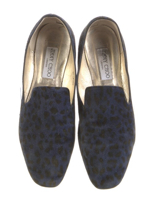 Jimmy Choo Suede Animal Print Loafers