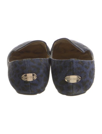 Jimmy Choo Suede Animal Print Loafers