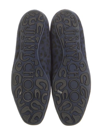 Jimmy Choo Suede Animal Print Loafers