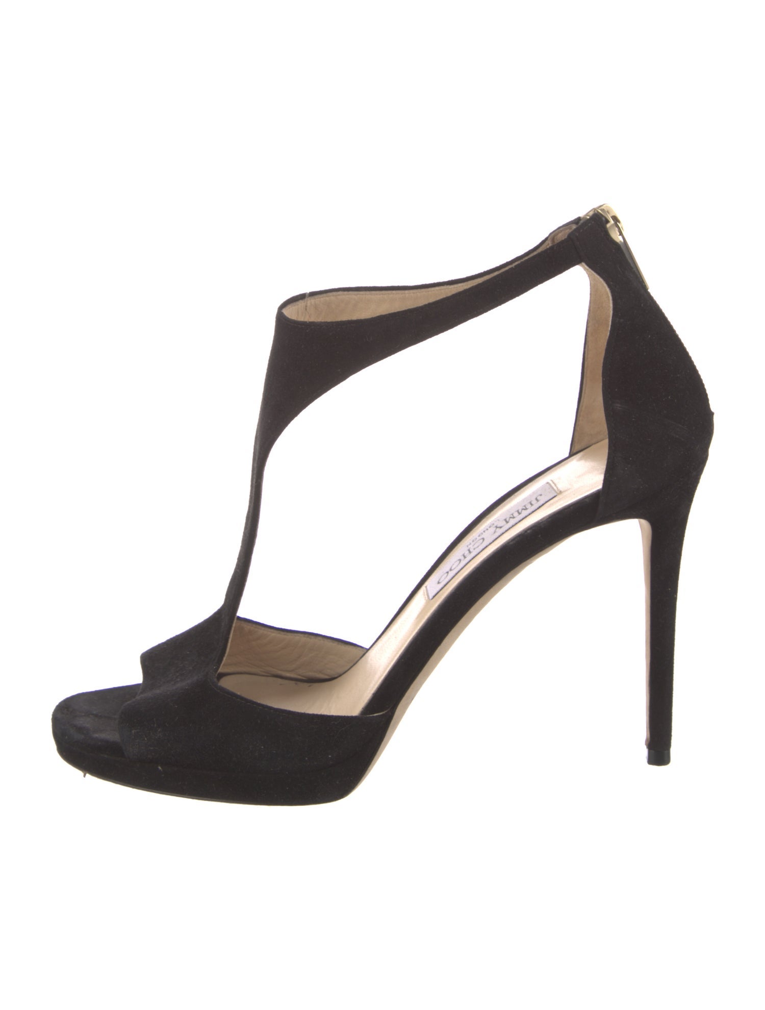 Jimmy Choo Suede T-Strap Sandals