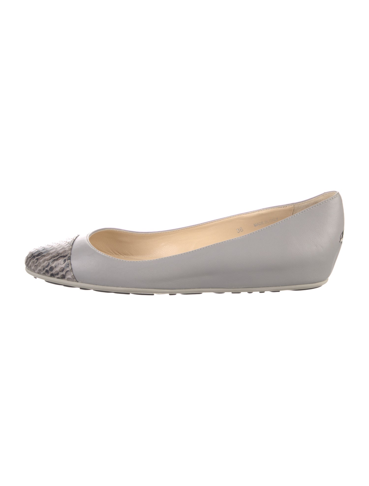 Jimmy Choo Leather Animal Print Flats