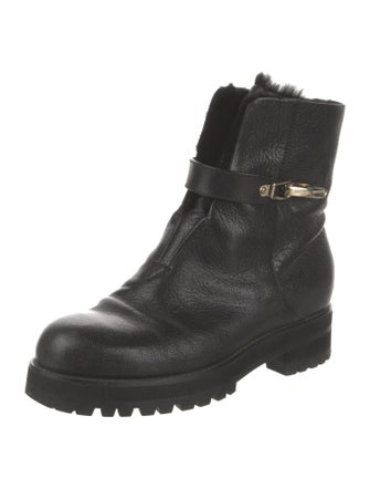 Jimmy Choo Leather Combat Boots