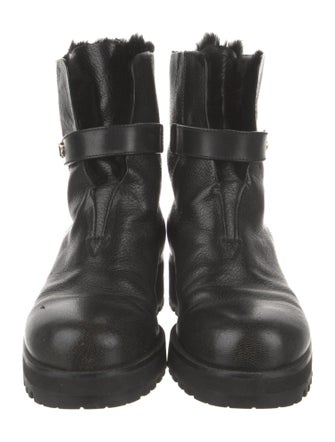Jimmy Choo Leather Combat Boots