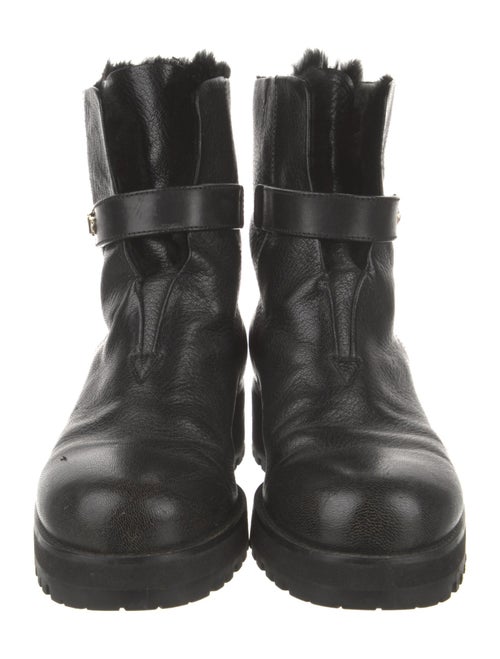 Jimmy Choo Leather Combat Boots