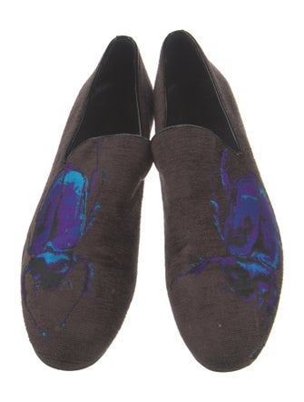 Jimmy Choo Velvet Printed Slippers