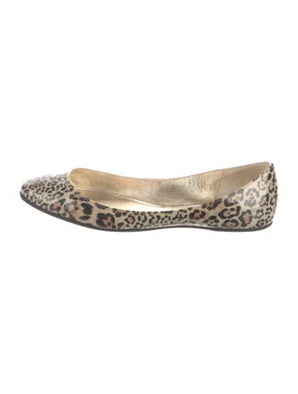 Jimmy Choo Patent Leather Animal Print Flats