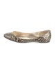 Jimmy Choo Patent Leather Animal Print Flats