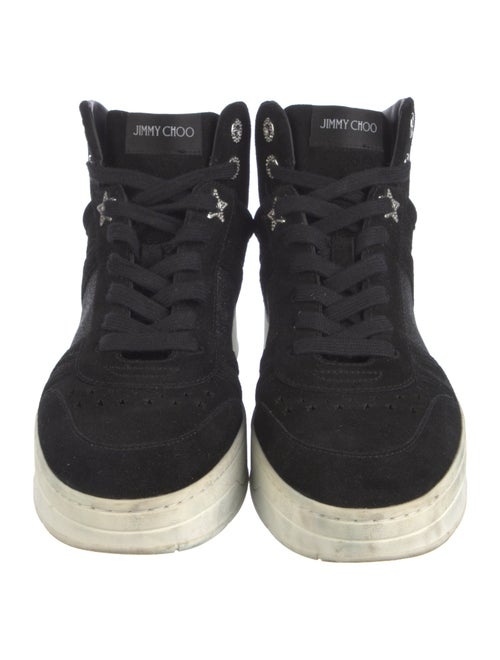 Jimmy Choo Suede Glitter Accents Sneakers