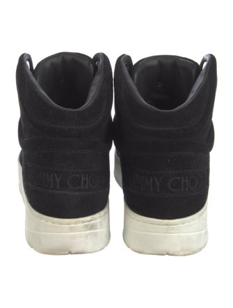 Jimmy Choo Suede Glitter Accents Sneakers
