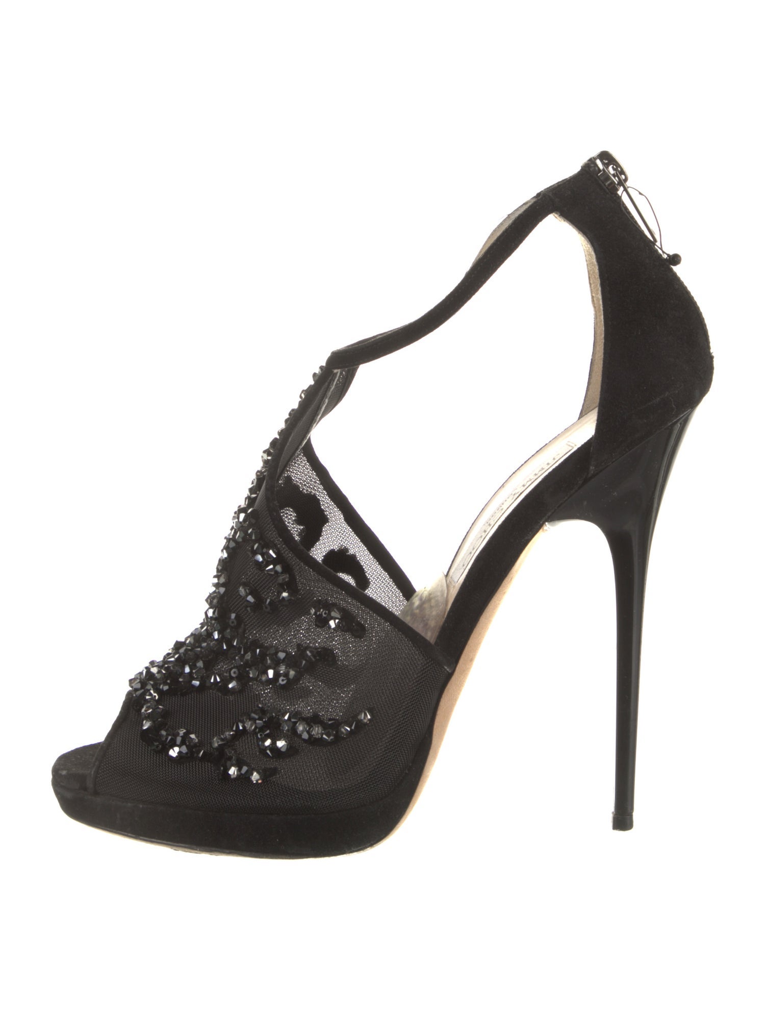 Jimmy Choo Mesh Mesh Accents Sandals