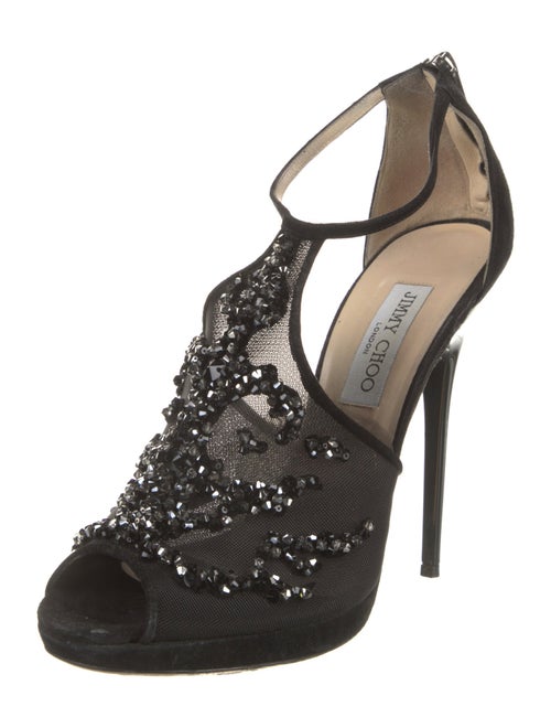 Jimmy Choo Mesh Mesh Accents Sandals