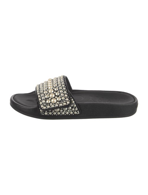 Jimmy Choo Leather Printed Slides