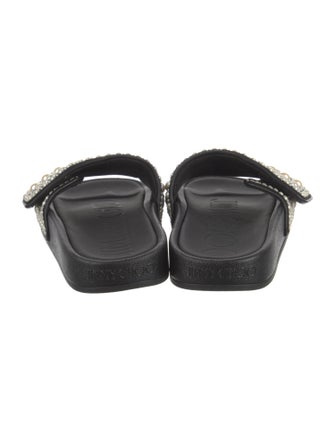Jimmy Choo Leather Printed Slides