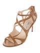 Jimmy Choo Leather T-Strap Sandals