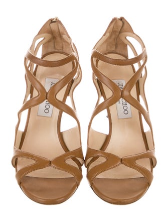 Jimmy Choo Leather T-Strap Sandals