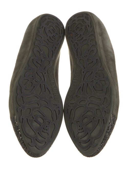 Jimmy Choo Suede Studded Accents Flats