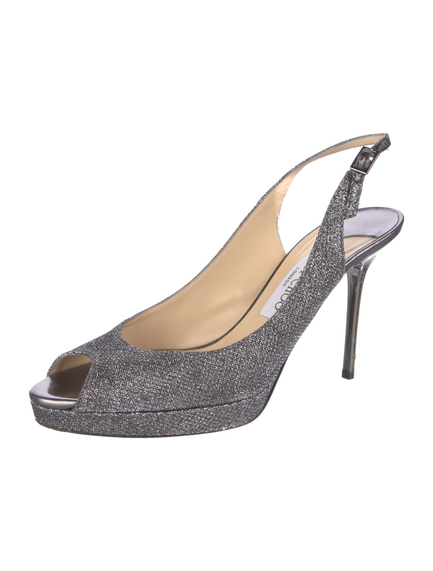 Jimmy Choo Glitter Accents Slingback Pumps