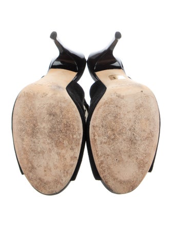 Jimmy Choo Suede Mesh Accents Slides