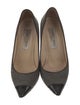 Jimmy Choo Wool Leather Trim Embellishment Pumps