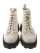 Jimmy Choo Leather Crystal Embellishments Combat Boots
