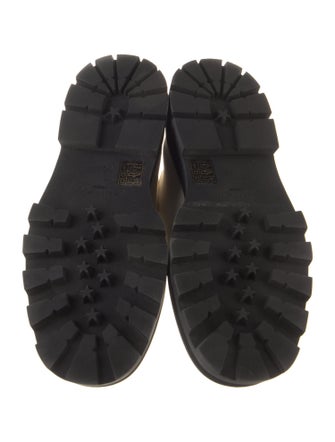 Jimmy Choo Leather Crystal Embellishments Combat Boots