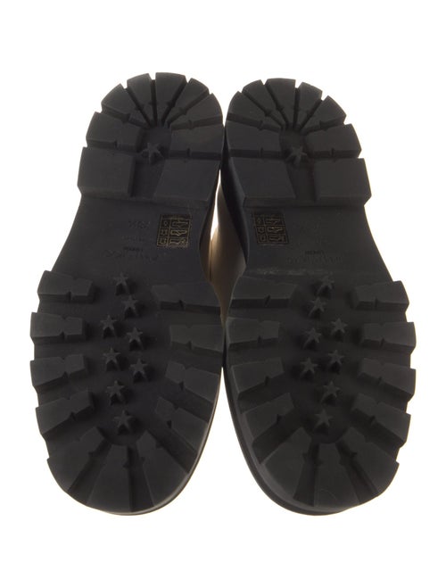 Jimmy Choo Leather Crystal Embellishments Combat Boots