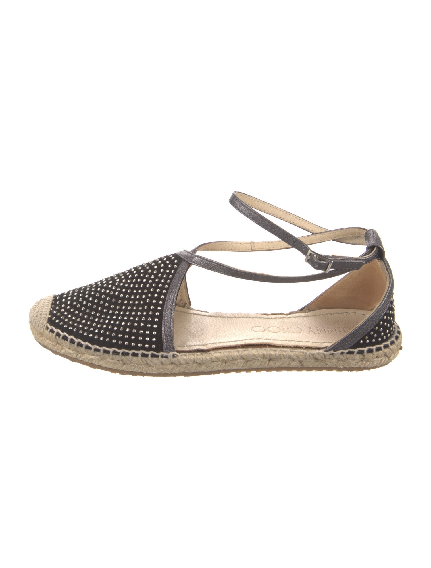 Jimmy Choo Suede Colorblock Pattern Espadrilles