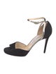 Jimmy Choo Suede Leather Trim Embellishment D'Orsay Pumps