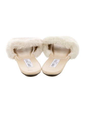 Jimmy Choo Fur Fur Trim Slides