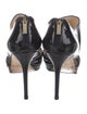 Jimmy Choo Patent Leather Cutout Accent Pumps